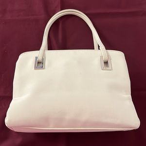 🎀 Off-white Small satchel by Kathy Ireland - ready to bling out/ up-cycle